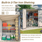 BIRCHTREE 4 x 8FT Bike Shed Metal Garden Shed Lockable