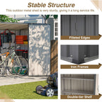BIRCHTREE 4 x 8FT Bike Shed Metal Garden Shed Lockable