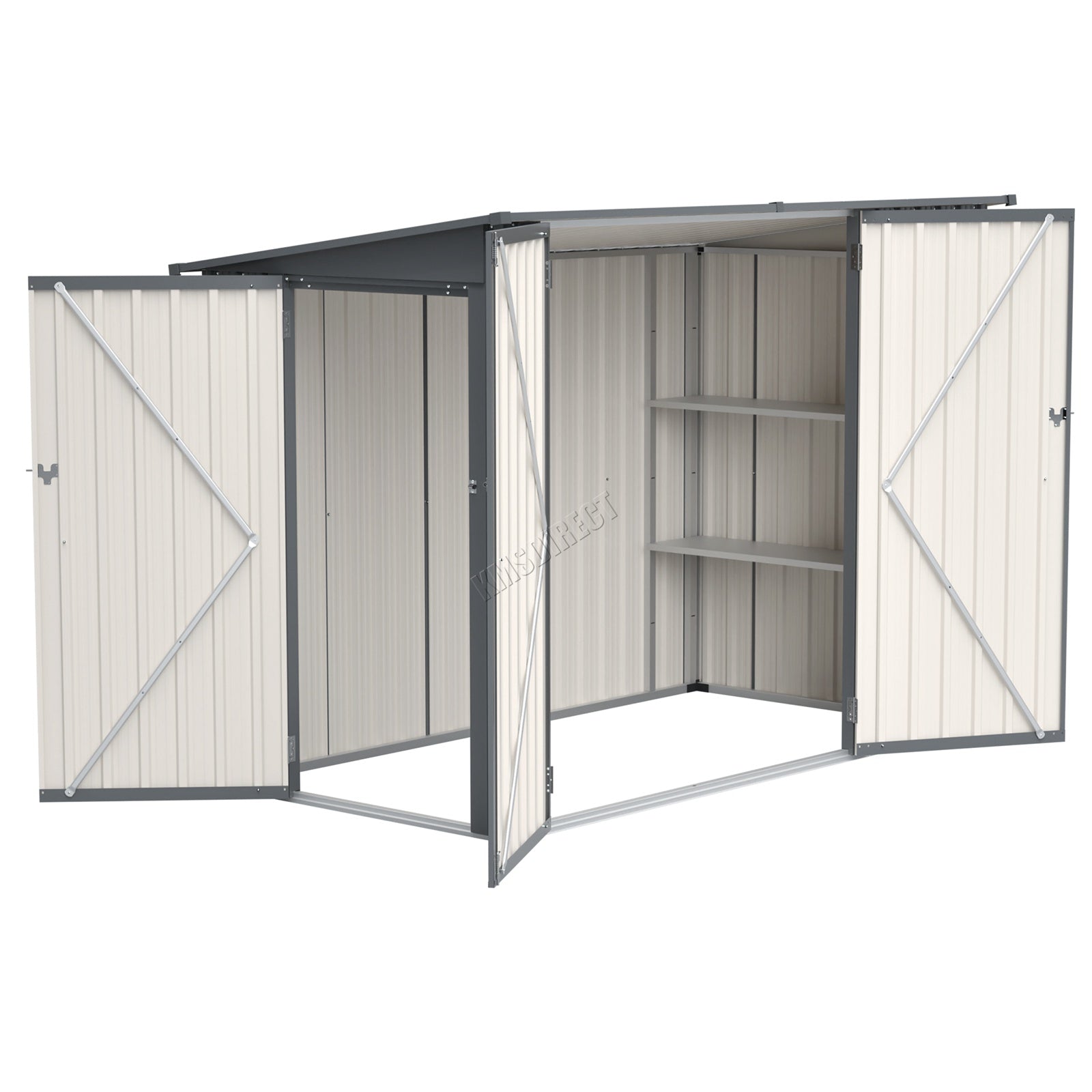 BIRCHTREE 4 x 8FT Bike Shed Metal Garden Shed Lockable