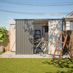 BIRCHTREE 4 x 8FT Bike Shed Metal Garden Shed Lockable