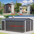 BIRCHTREE Garden Shed Metal Apex Roof