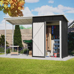 BIRCHTREE Garden Shed With Extended Roof 10x2.7FT