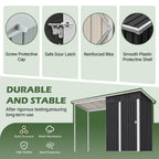 BIRCHTREE Garden Shed With Extended Roof 10x2.7FT
