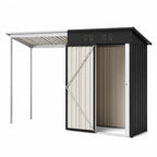 BIRCHTREE Garden Shed With Extended Roof 10x2.7FT