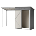 BIRCHTREE Garden Shed With Extended Roof 10x2.7FT