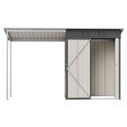 BIRCHTREE Garden Shed With Extended Roof 10x2.7FT