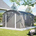 BIRCHTREE 10x12ft Gambrel Roof Metal Garden Shed Lockable Doors Window & Vents