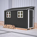 BIRCHTREE Lean To Garden Shed Metal Pent Roof