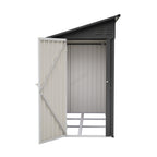 BIRCHTREE Lean To Garden Shed Metal Pent Roof