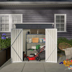 BIRCHTREE Garden Shed Metal Pent Roof