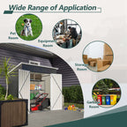 BIRCHTREE Garden Shed Metal Pent Roof