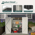 BIRCHTREE Garden Shed Metal Pent Roof