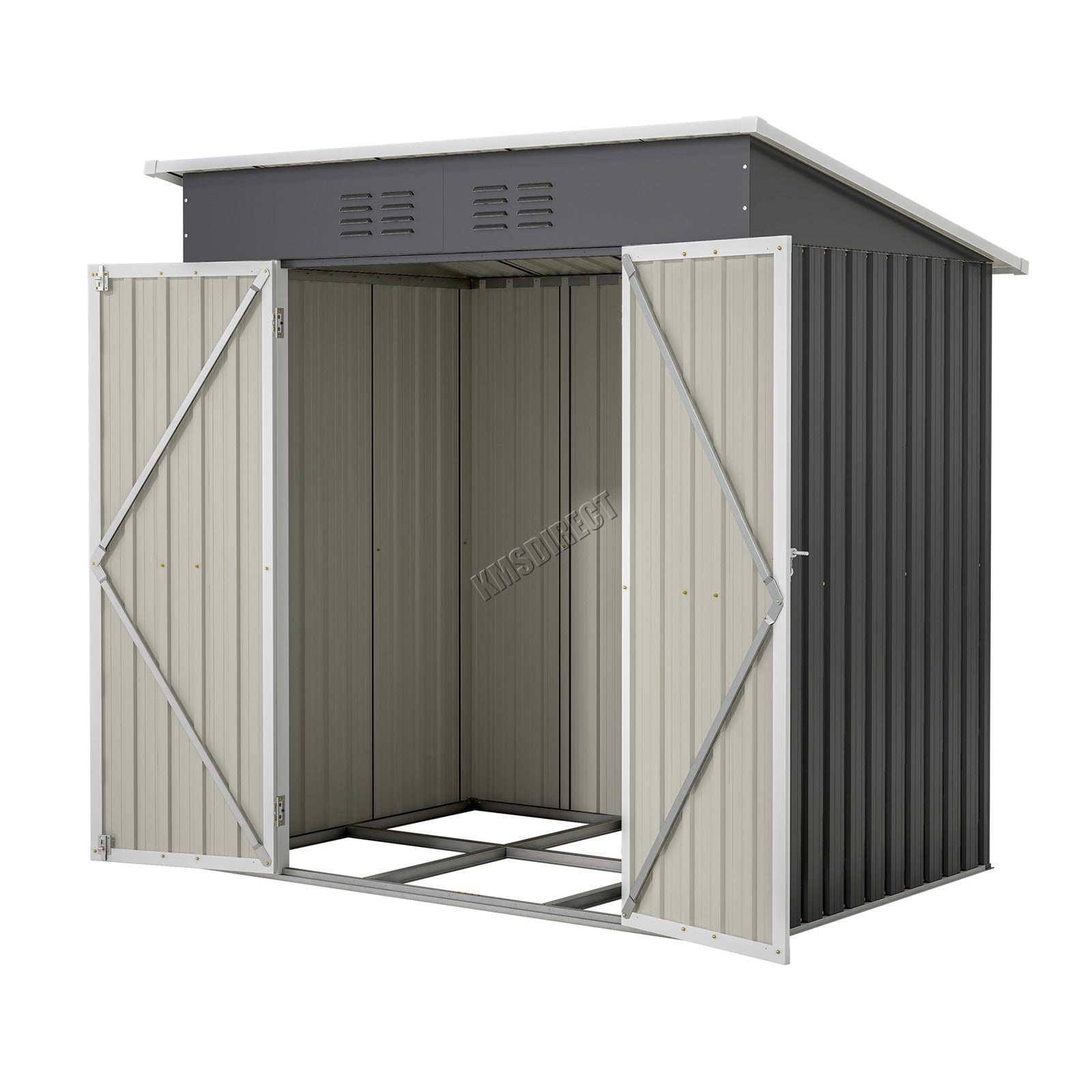 BIRCHTREE Garden Shed Metal Pent Roof