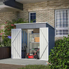 BIRCHTREE Garden Shed Metal Pent Roof