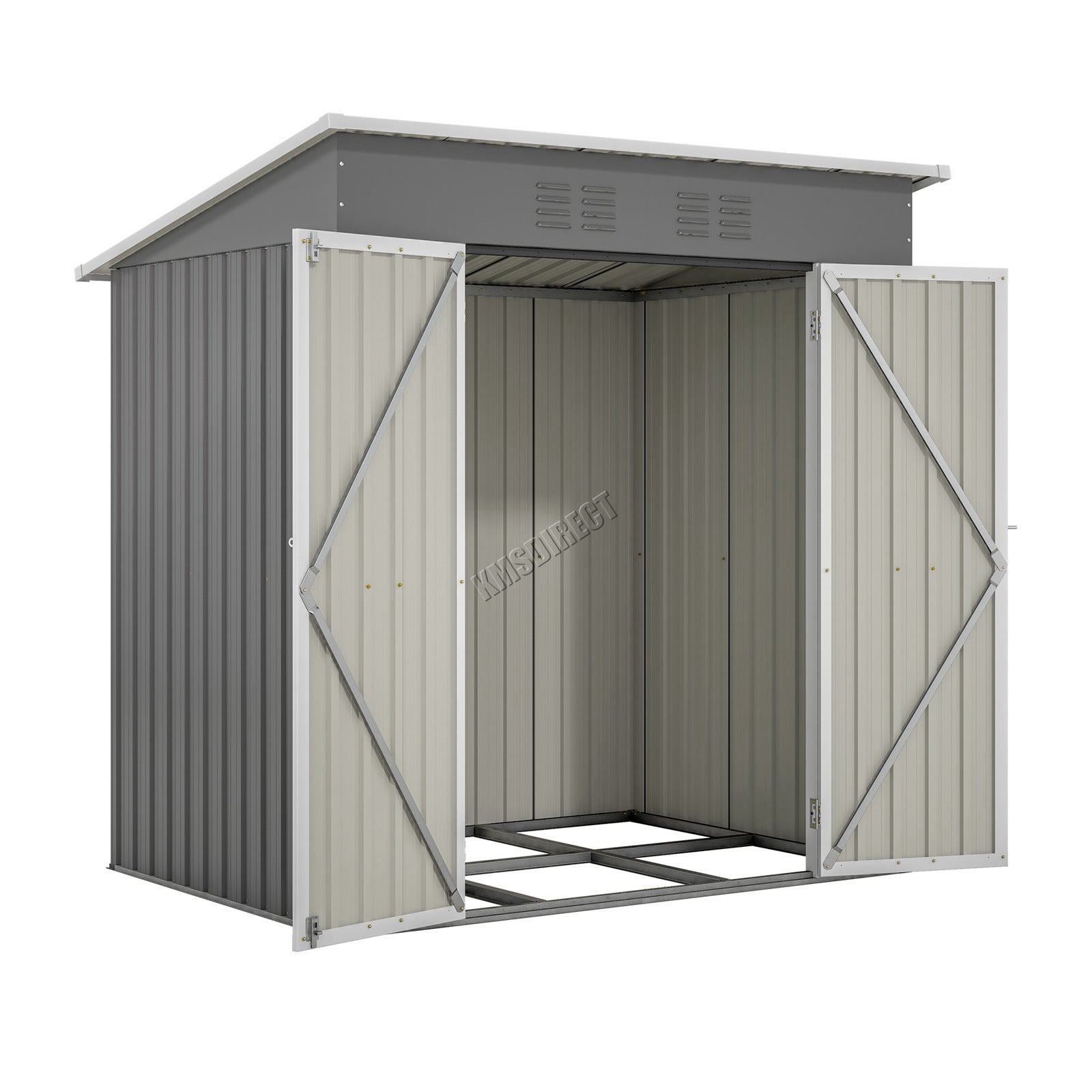 BIRCHTREE Garden Shed Metal Pent Roof