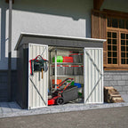 BIRCHTREE Garden Shed Metal Pent Roof