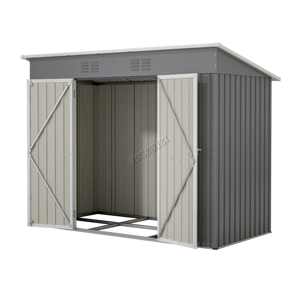 BIRCHTREE Garden Shed Metal Pent Roof