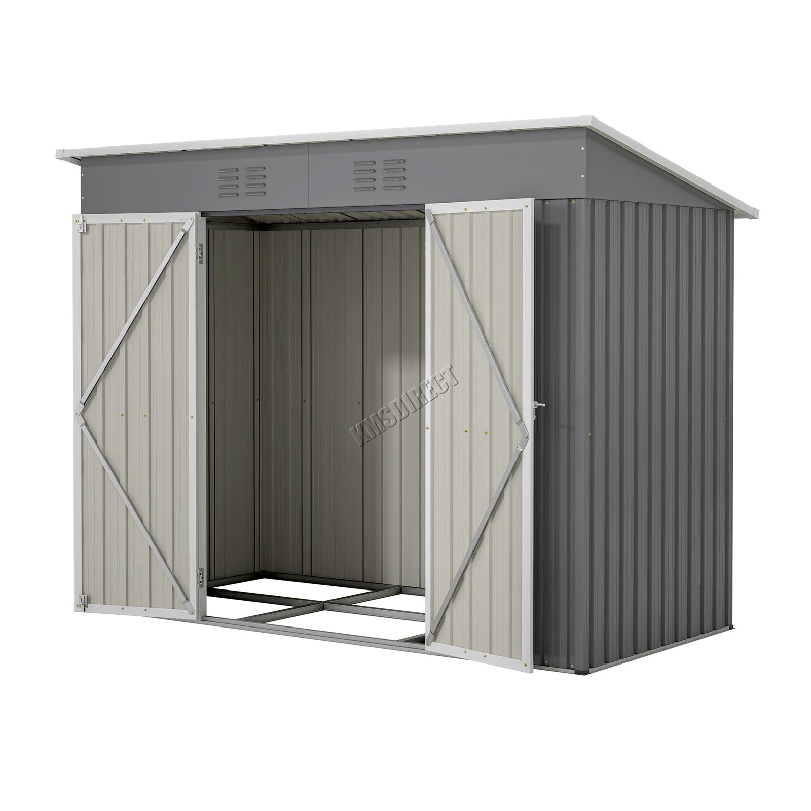 BIRCHTREE Garden Shed Metal Pent Roof