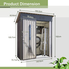 BIRCHTREE Garden Shed Metal Pent Roof