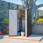 BIRCHTREE Garden Shed Metal Pent Roof