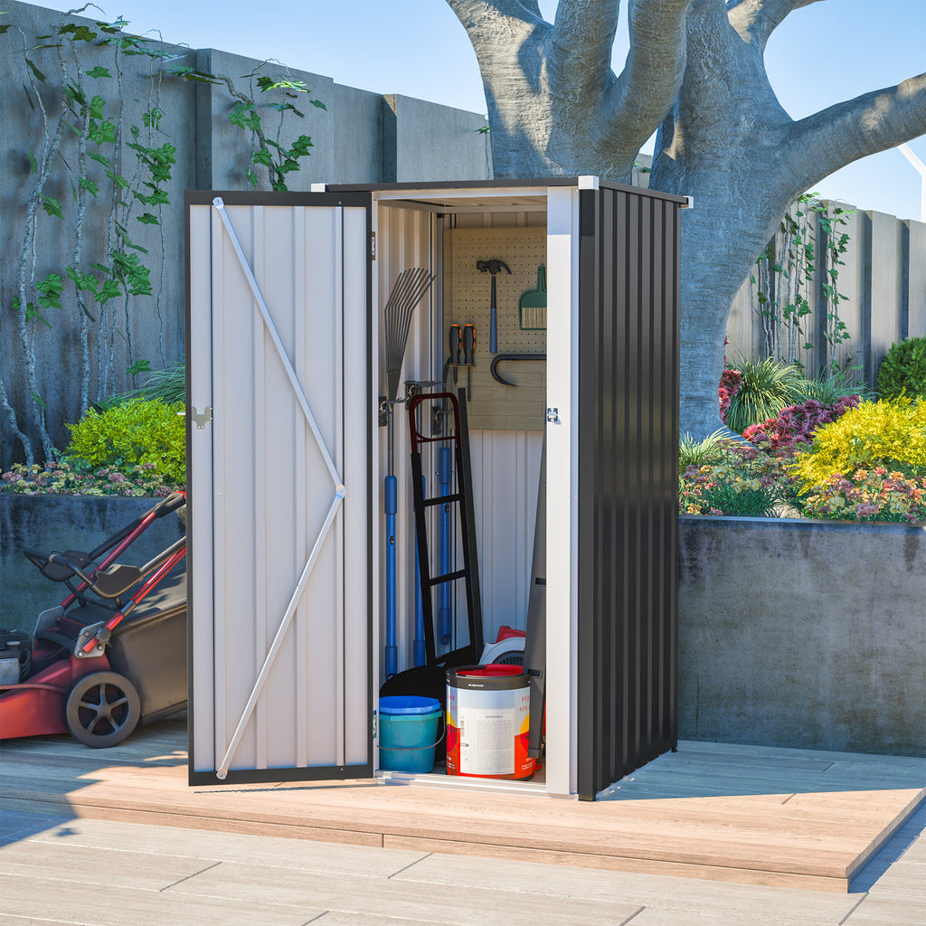 BIRCHTREE Garden Shed Metal Pent Roof