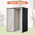 BIRCHTREE Garden Shed Metal Pent Roof