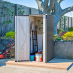 BIRCHTREE Garden Shed Metal Pent Roof