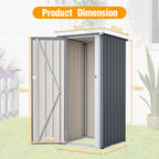 BIRCHTREE Garden Shed Metal Pent Roof