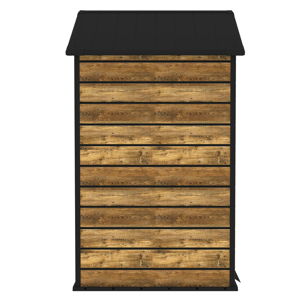 BIRCHTREE 6x4ft Plastic Garden Shed Wood Grain