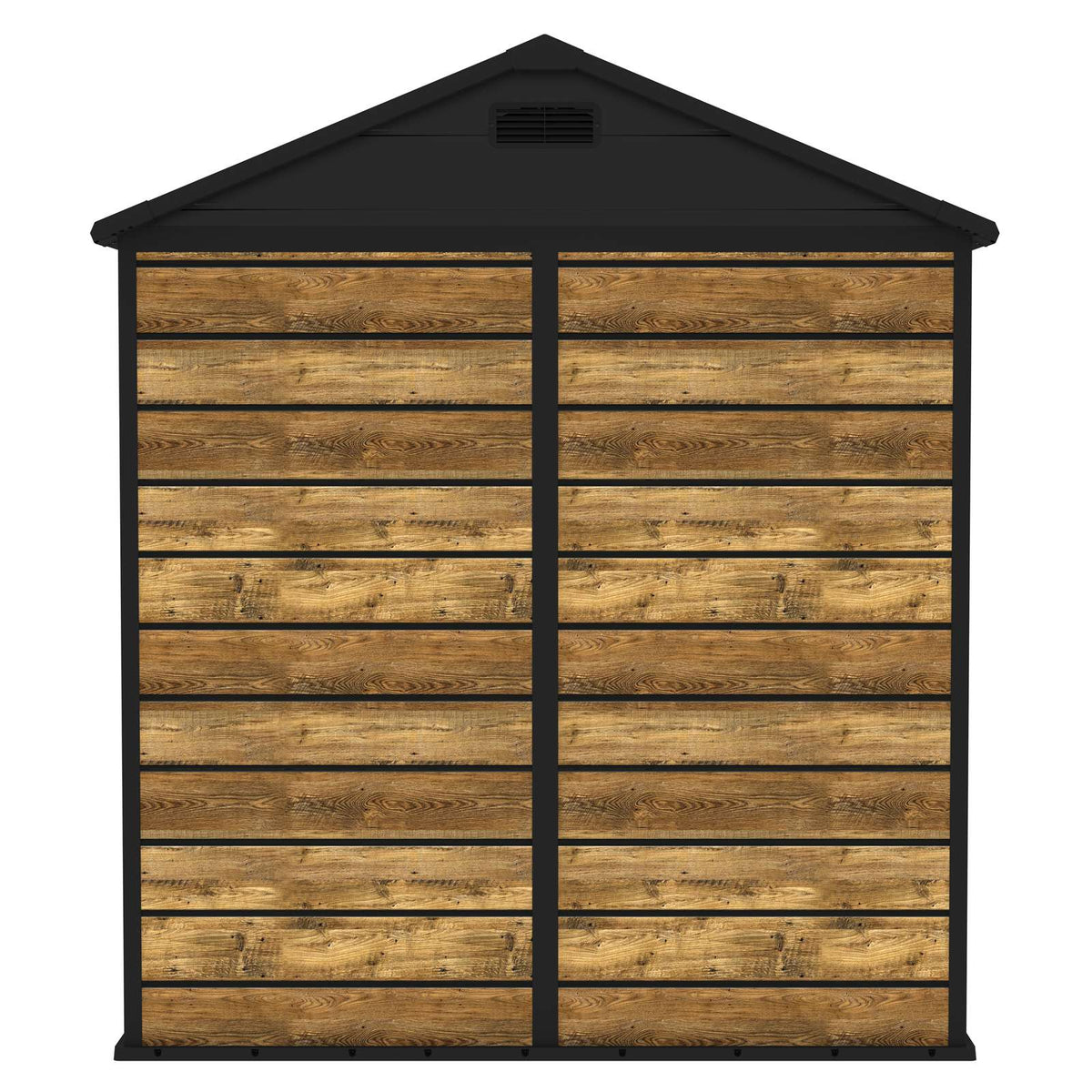 BIRCHTREE 6x4ft Plastic Garden Shed Wood Grain