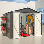 BIRCHTREE Garden Shed Metal Apex Roof