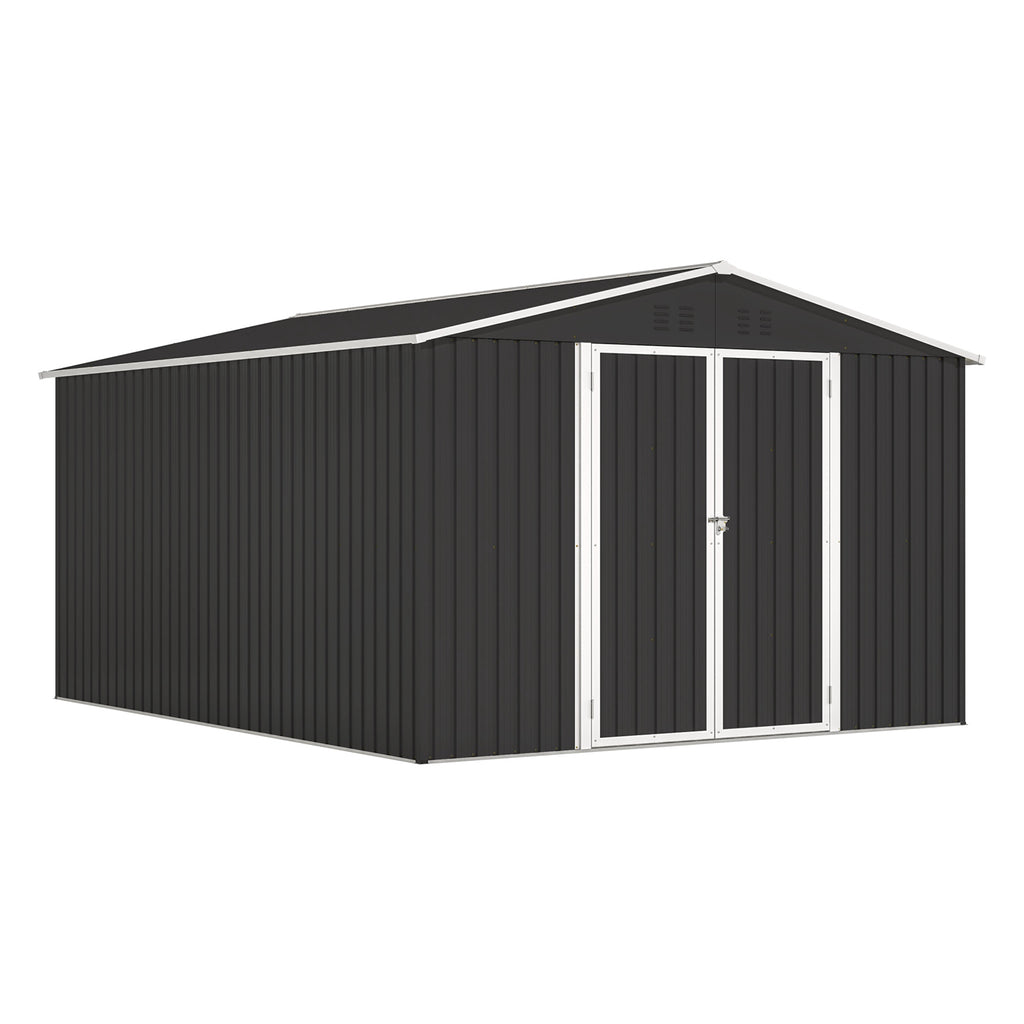 BIRCHTREE Garden Shed Metal Apex Roof