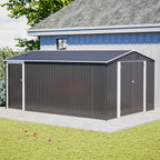BIRCHTREE Garden Shed Metal Apex Roof