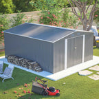 BIRCHTREE Garden Shed Metal Apex Roof