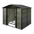 BIRCHTREE Metal Garden Shed Wood Grain