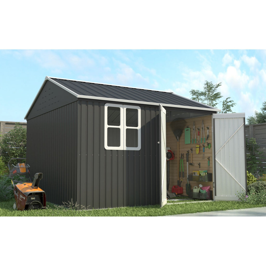 BIRCHTREE Garden Shed Metal With Window