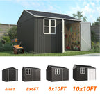 BIRCHTREE Garden Shed Metal With Window