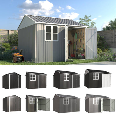 BIRCHTREE Garden Shed Metal With Window