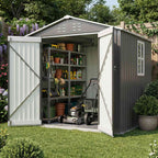 BIRCHTREE Garden Shed Metal With Window