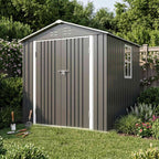 BIRCHTREE Garden Shed Metal With Window