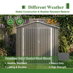 BIRCHTREE Garden Shed Metal With Window