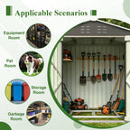 BIRCHTREE Garden Shed Metal With Window