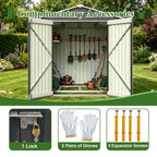 BIRCHTREE Garden Shed Metal With Window