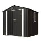 BIRCHTREE Garden Shed Metal With Window