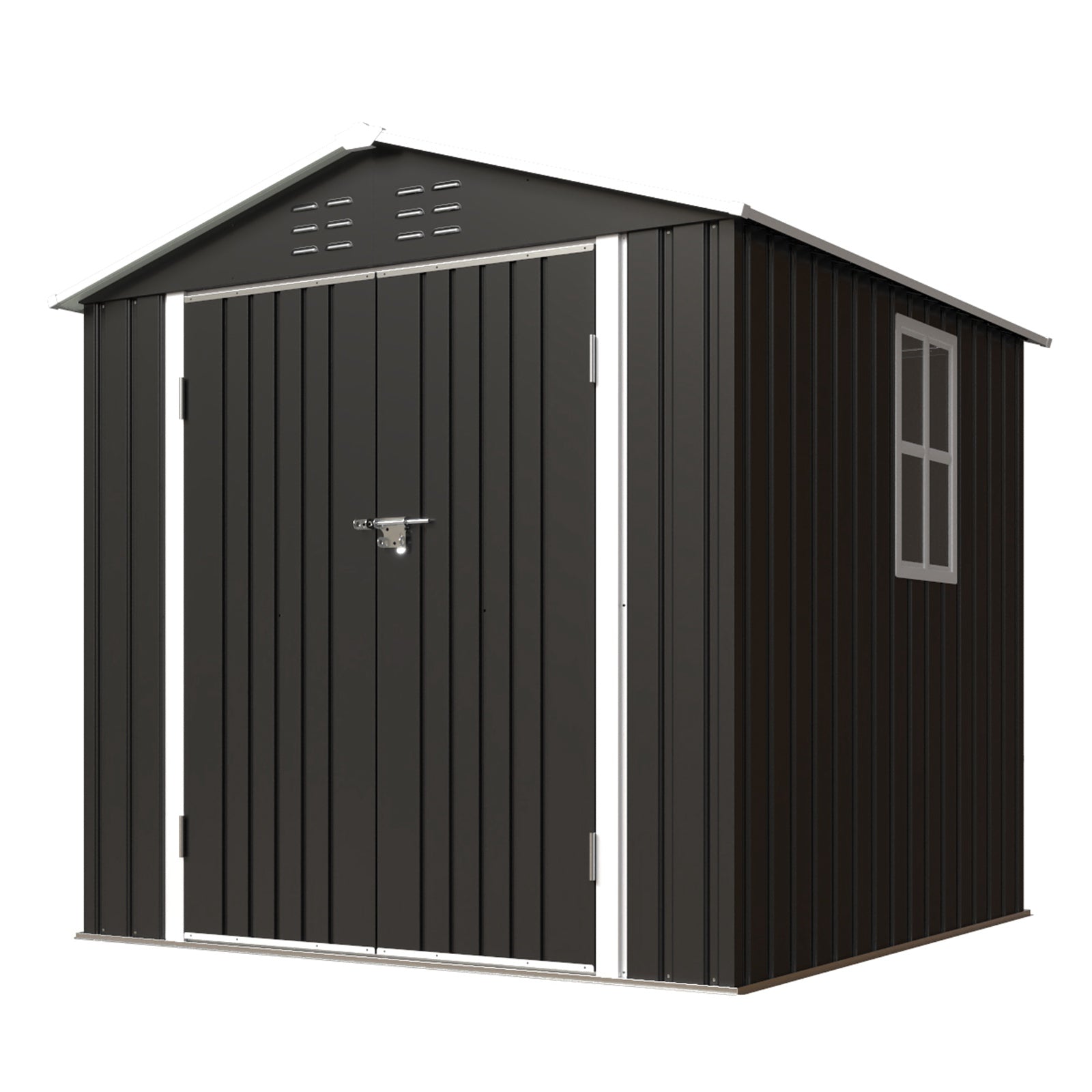BIRCHTREE Garden Shed Metal With Window