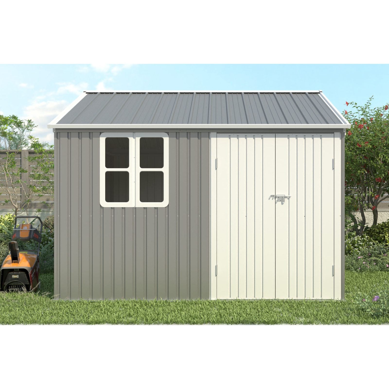 BIRCHTREE Garden Shed Metal With Window