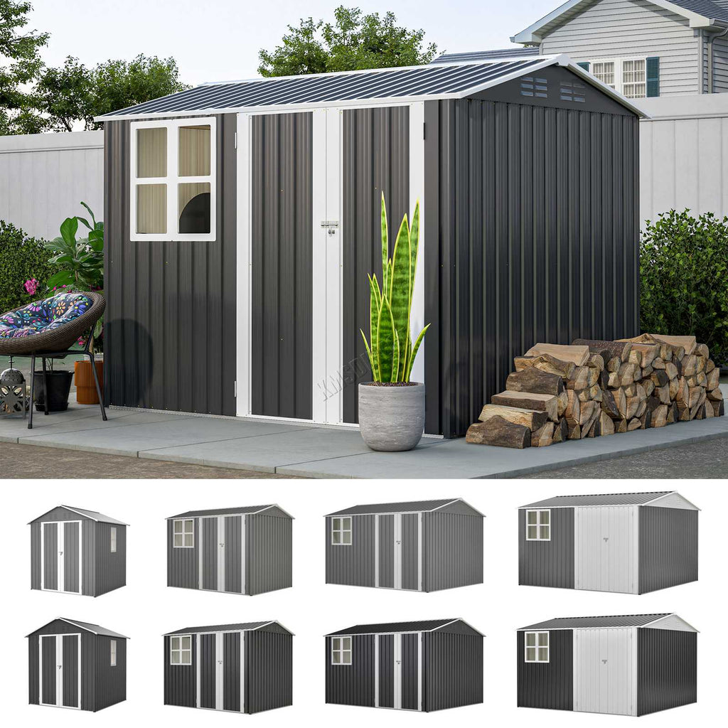 BIRCHTREE Garden Shed Metal With Window