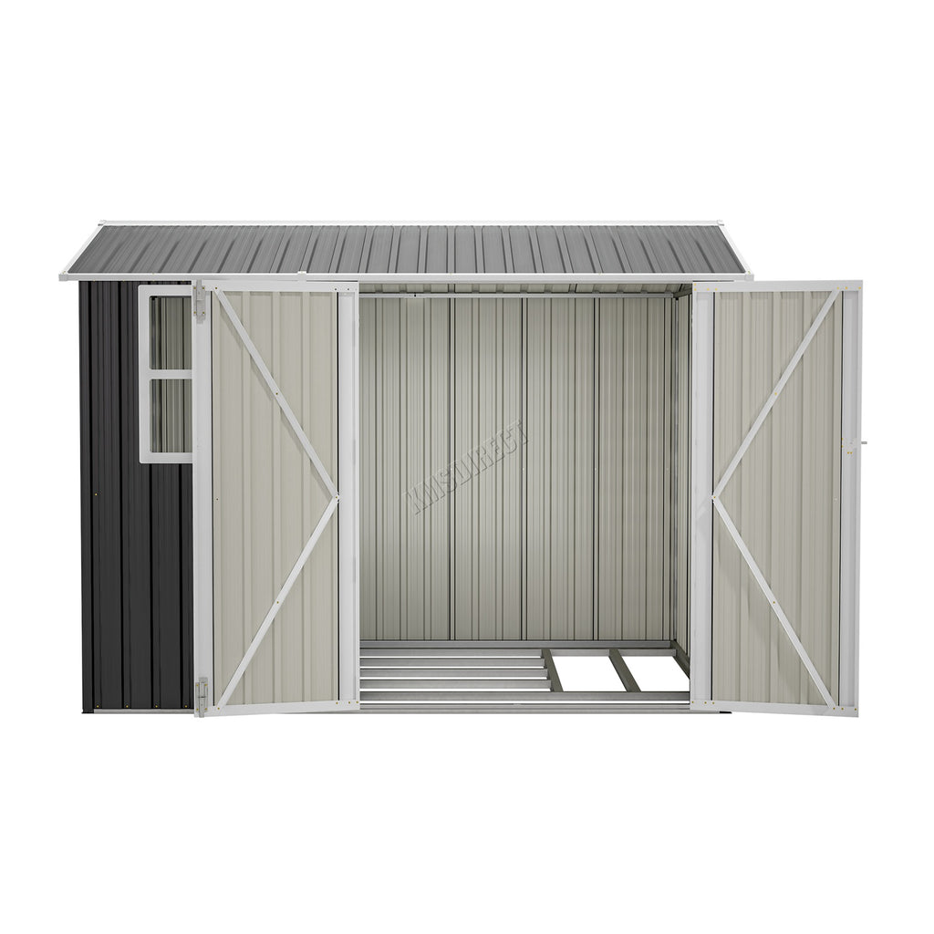 BIRCHTREE Garden Shed Metal With Window