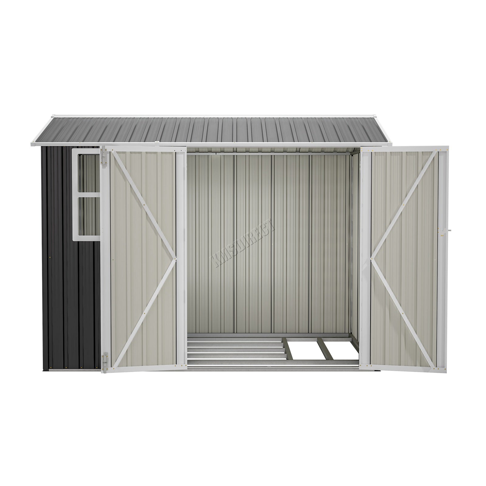 BIRCHTREE Garden Shed Metal With Window