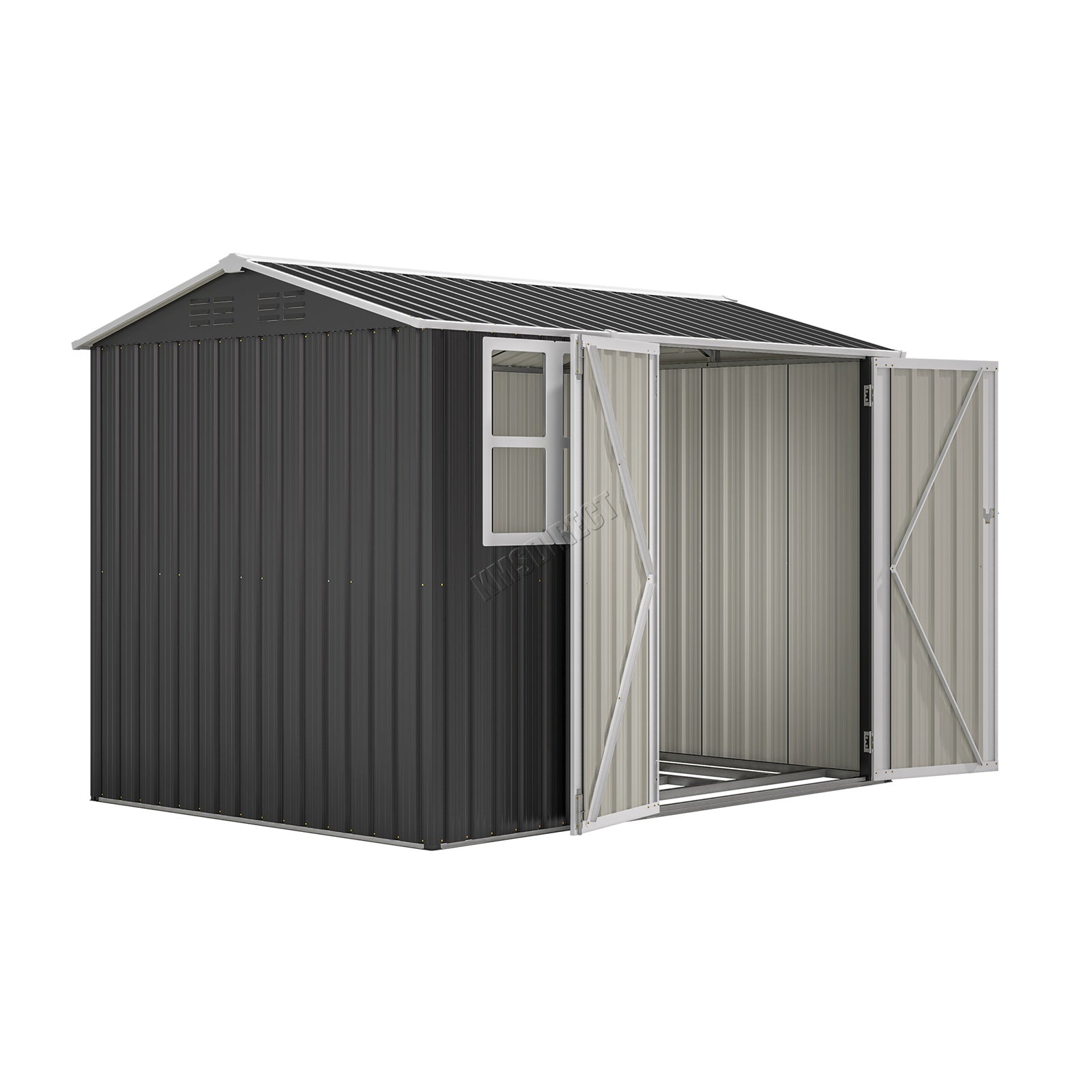 BIRCHTREE Garden Shed Metal With Window